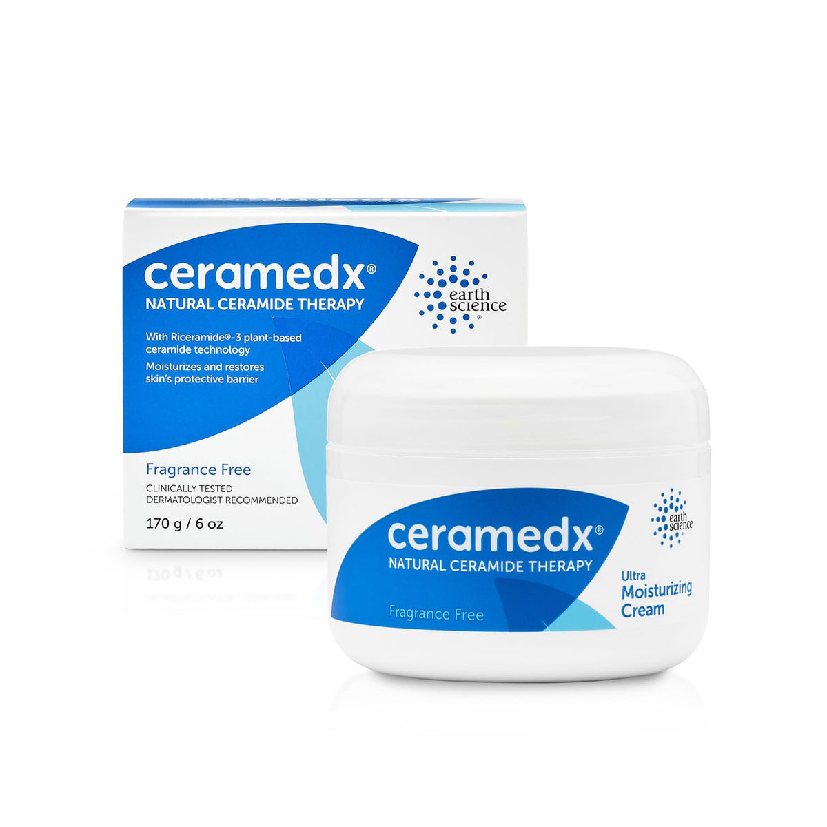 Ceramedx front packaging 6 oz showing unscented moisturizer branding and benefit