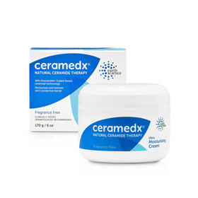 Ceramedx front packaging 6 oz showing unscented moisturizer branding and benefit
