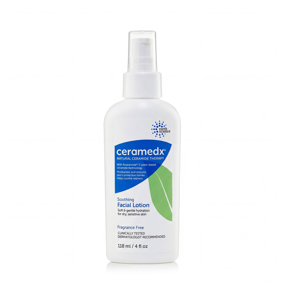 Ceramedx front packaging shows 4 fl oz lotion and clean design for gentle hydration
