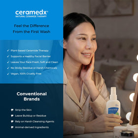 Ceramedx ingredients label showing plant-based ceramides and vitamin-rich formula