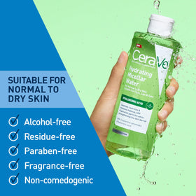 13 oz CeraVe micellar water in hand for clear size and scale reference