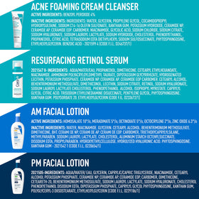 CeraVe acne collection styled in bathroom showing convenient daily routine