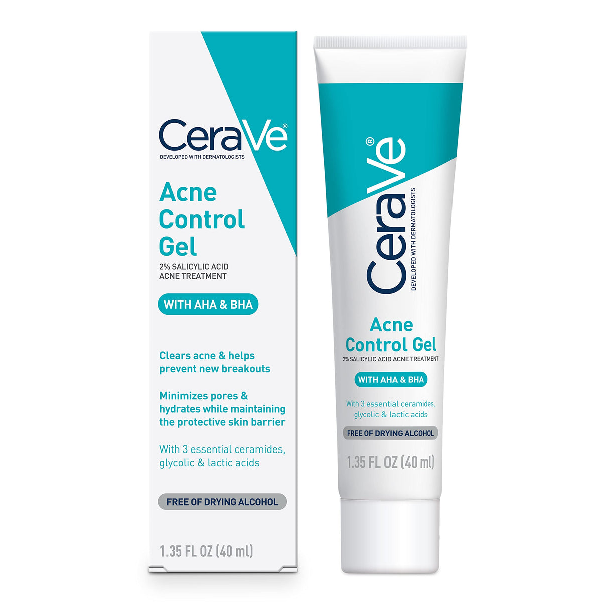 CeraVe front packaging showing clear acne gel benefits