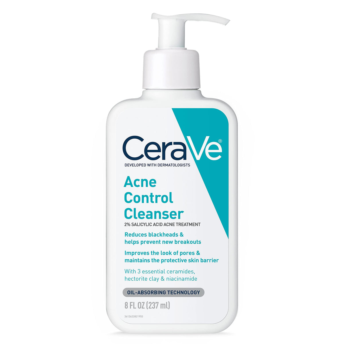 CeraVe acne face wash front packaging showing label and size for clarity
