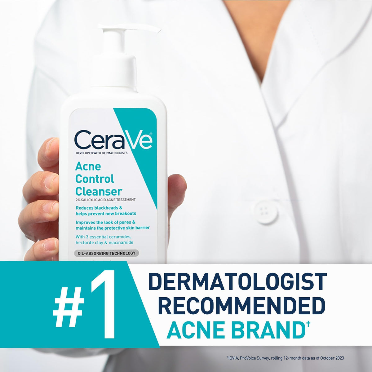 CeraVe acne face wash gel texture close-up illustrating lightweight foam