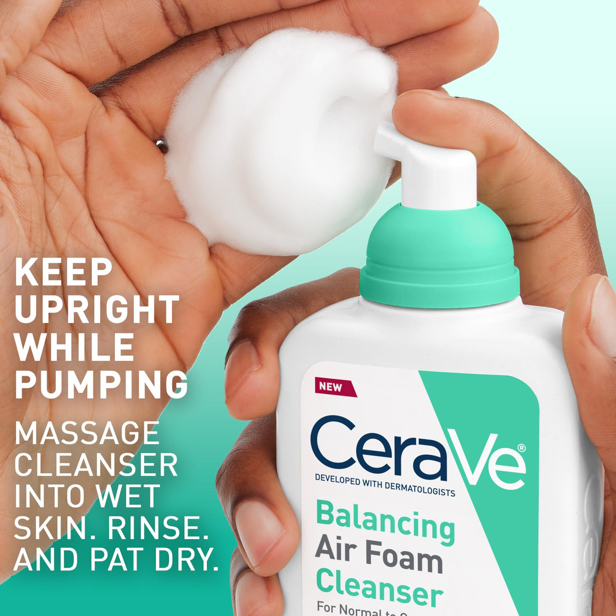 CeraVe after-rinse smooth skin showing balanced, non-dry finish