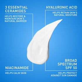 CeraVe blended swatch showing no white cast on skin