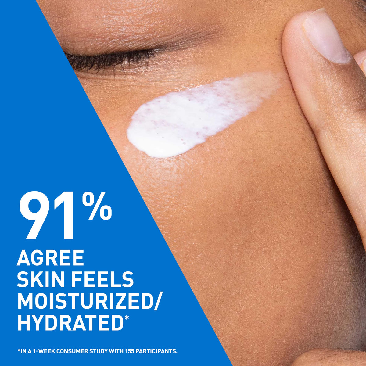 CeraVe AM pump dispensing lotion to show easy application and controlled amount
