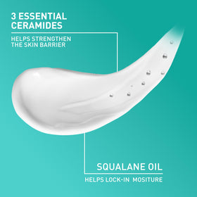 CeraVe being massaged on dry face showing effective waterproof makeup removal