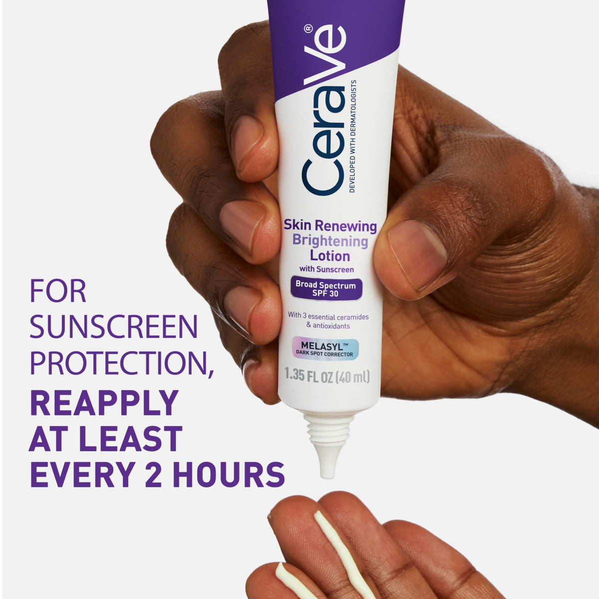 Applying CeraVe on face in morning routine demonstrating lightweight finish
