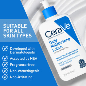 CeraVe being applied to hands after shower showing quick absorption and smooth finish
