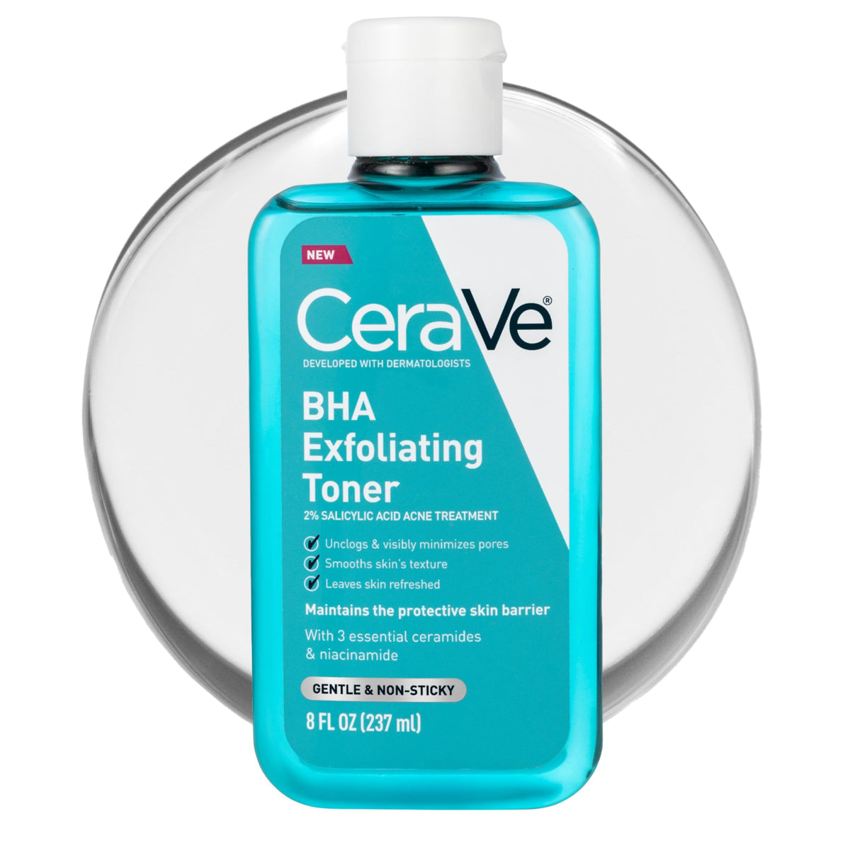 CeraVe front bottle view showing label and benefits for quick identification