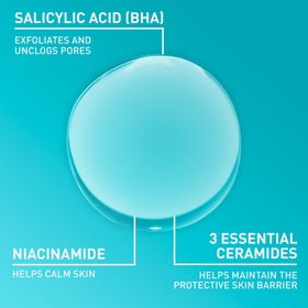 CeraVe droplet of liquid-gel texture on skin showing lightweight absorption