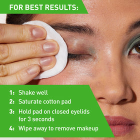 CeraVe close-up of milky bi-phase texture pouring, shows gentle dissolving action