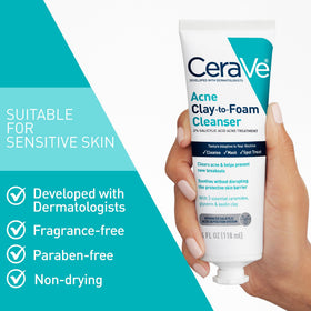 CeraVe spot treatment applied to blemish for targeted clearing