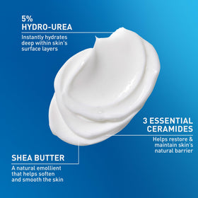 CeraVe legs before and after showing reduced flaking benefit
