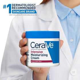 CeraVe 19oz jar next to a hand showing scale and value benefit