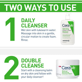 CeraVe creamy texture on hand highlighting moisturizing cream-to-foam transformation benefit