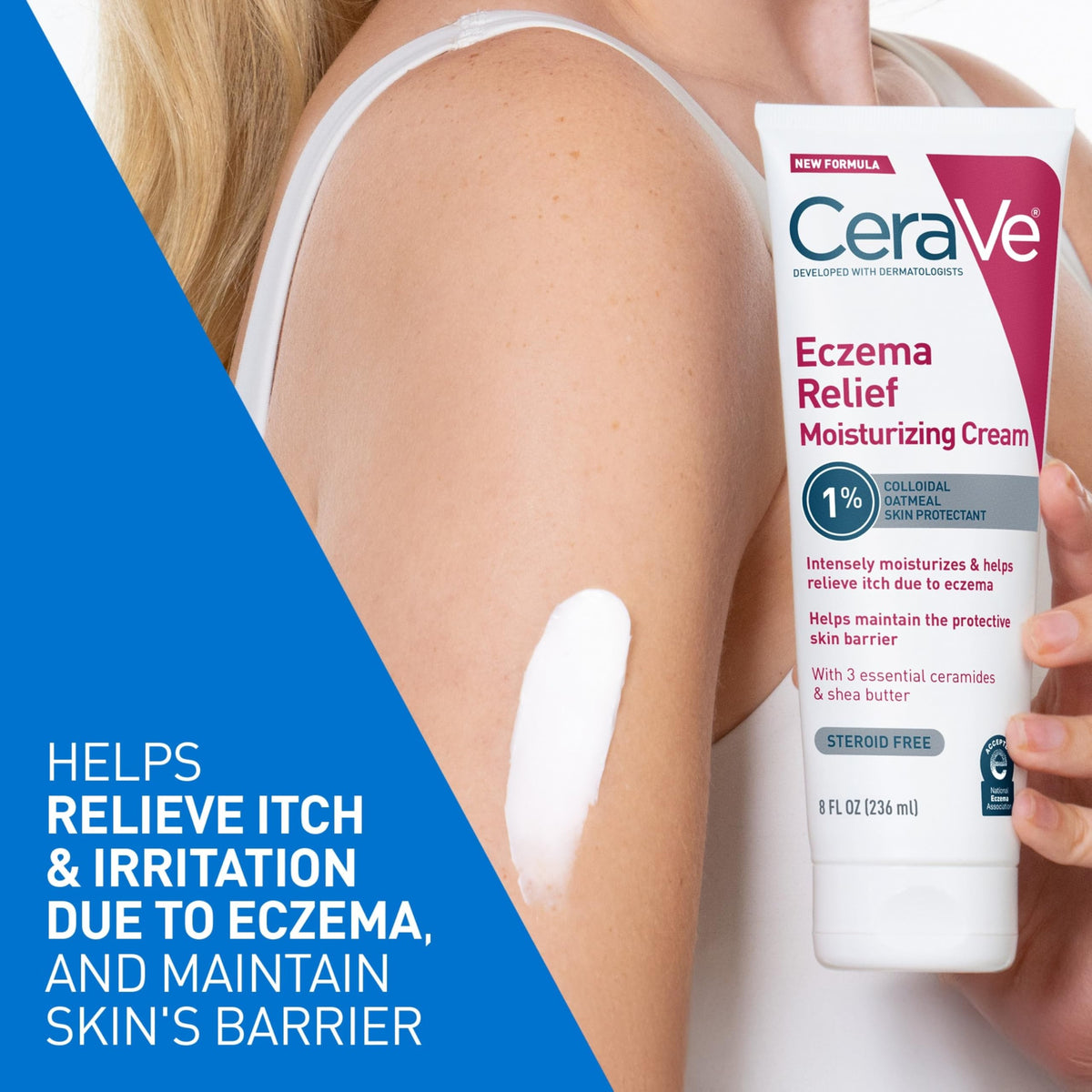 CeraVe colloidal oatmeal close-up highlighting soothing ingredient