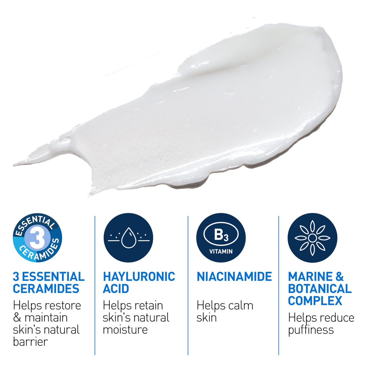CeraVe texture close-up demonstrating lightweight, non-greasy finish
