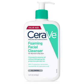 CeraVe front packaging showing 16 oz bottle and product benefit