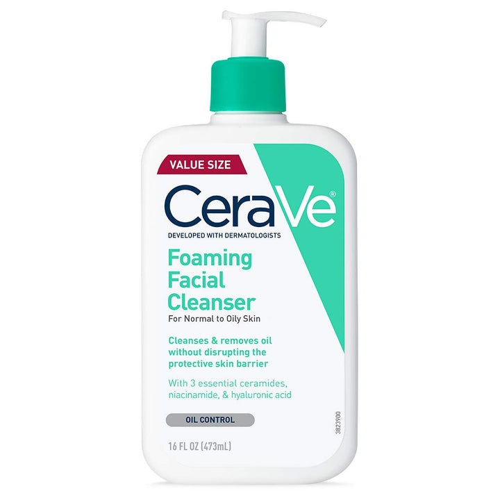 CeraVe front packaging showing 16 oz bottle and product benefit