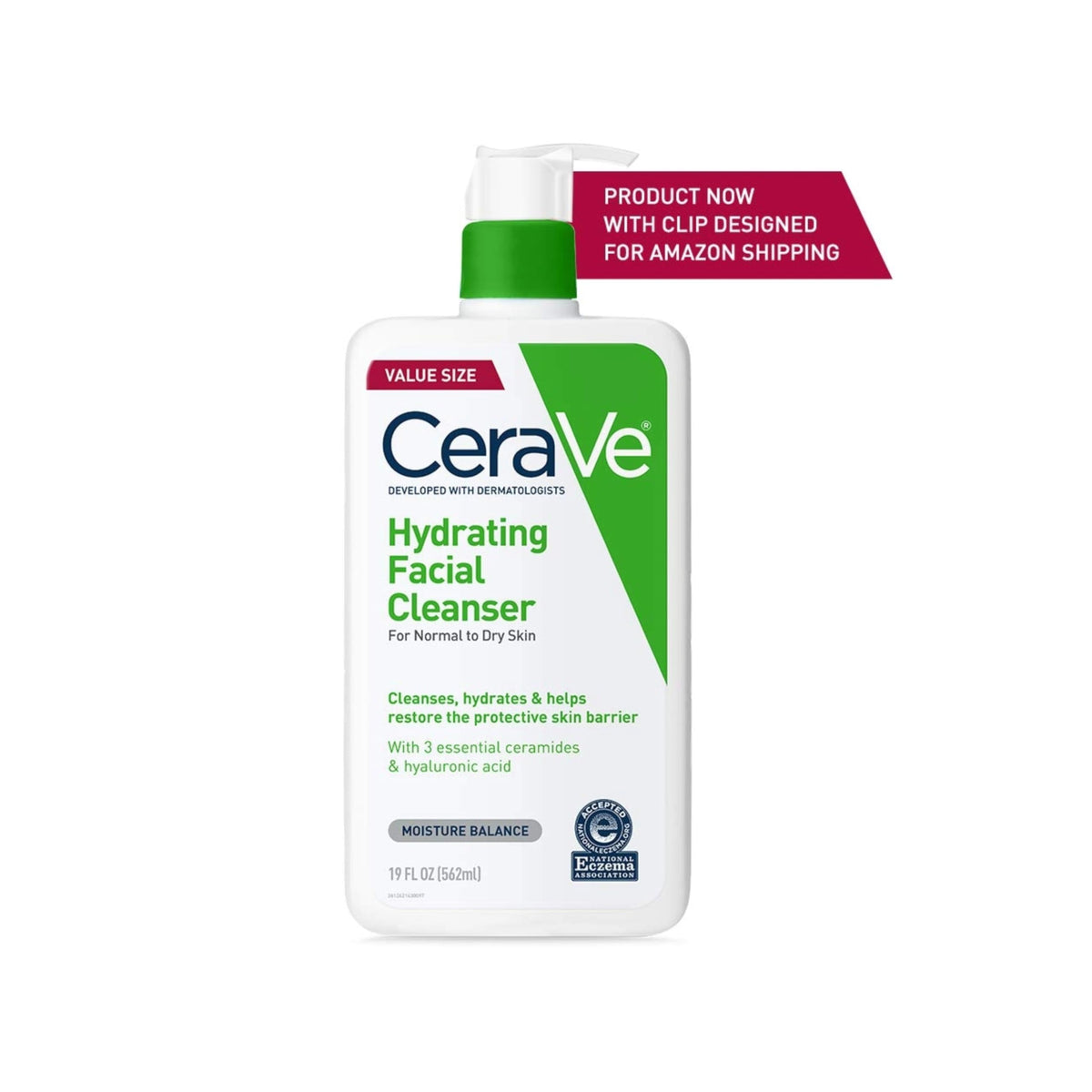 CeraVe non-foaming cleanser contrasted with foaming wash to show gentleness