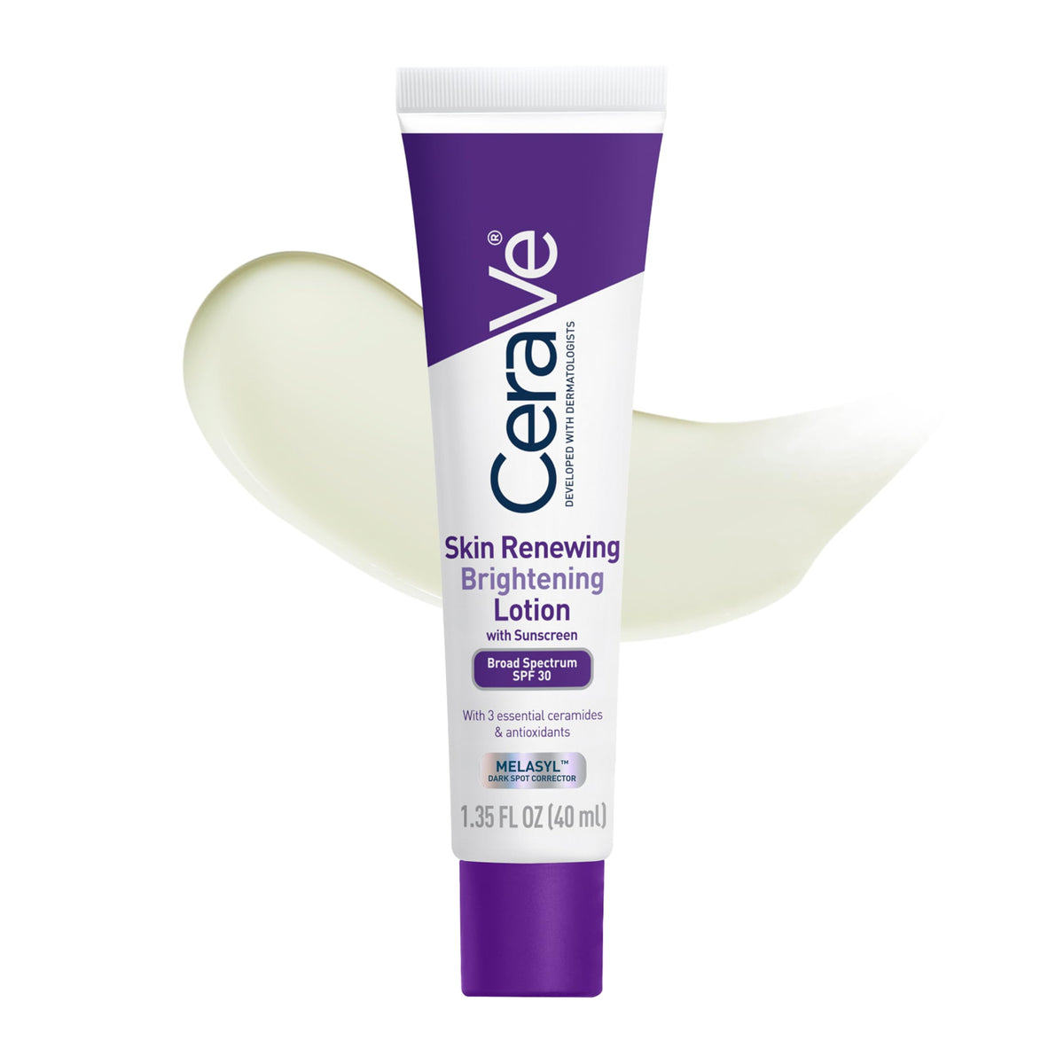 CeraVe front packaging showing SPF 30 and brightening benefits for daily use