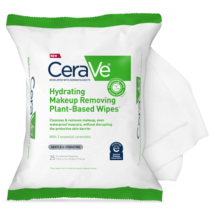 CeraVe front packaging showing 25-count wipes and travel-friendly design