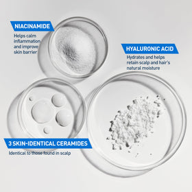 CeraVe shampoo applied to wet hair demonstrating buildup removal