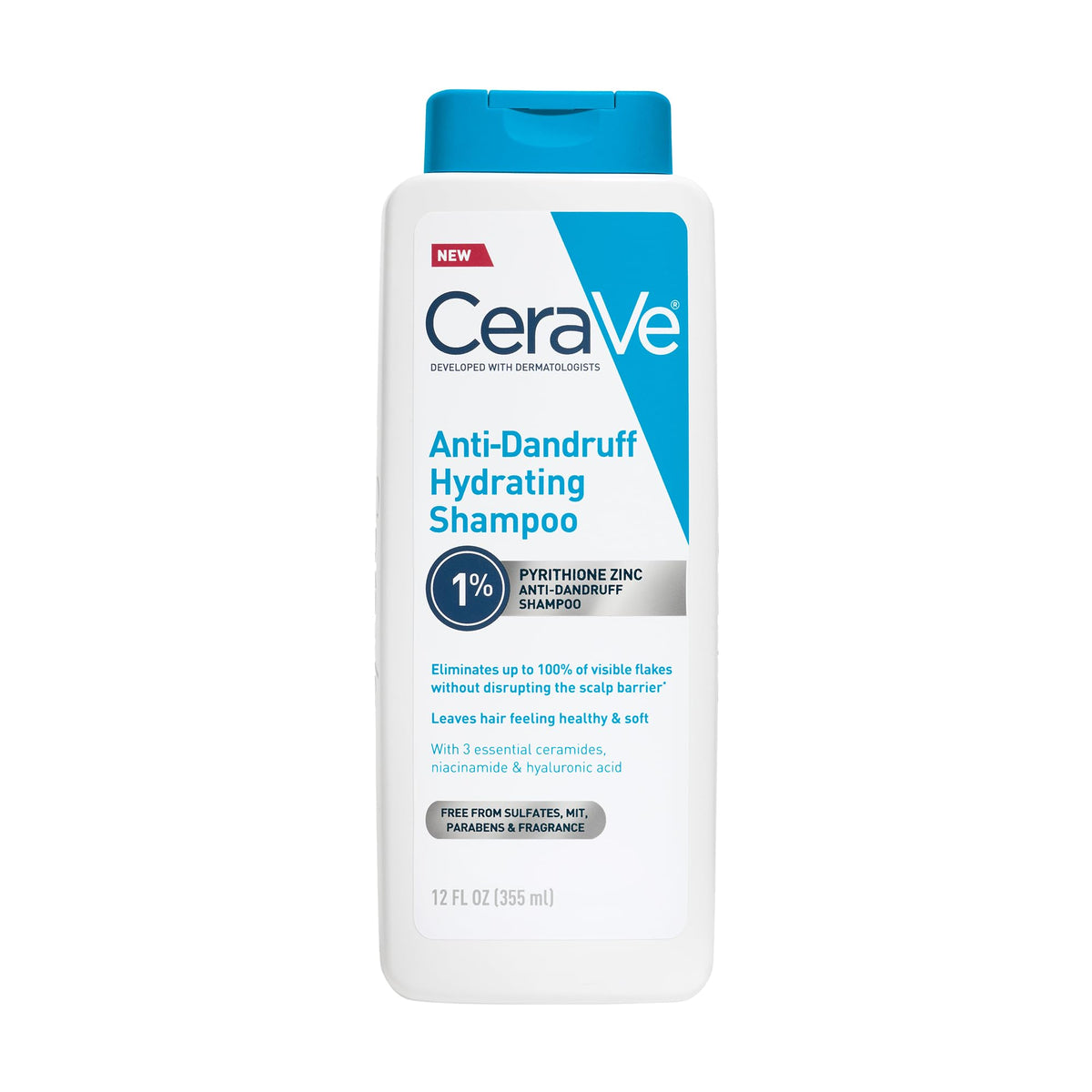 CeraVe bottle front view showing label and medicated benefits