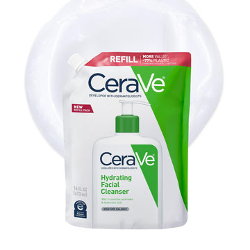 CeraVe refill pouch front showing product and size for budget-friendly hydration