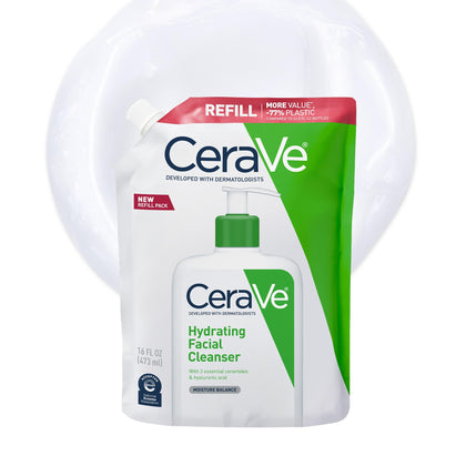 CeraVe refill pouch front showing product and size for budget-friendly hydration
