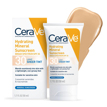 CeraVe front packaging showing SPF 30 and sheer tint benefits