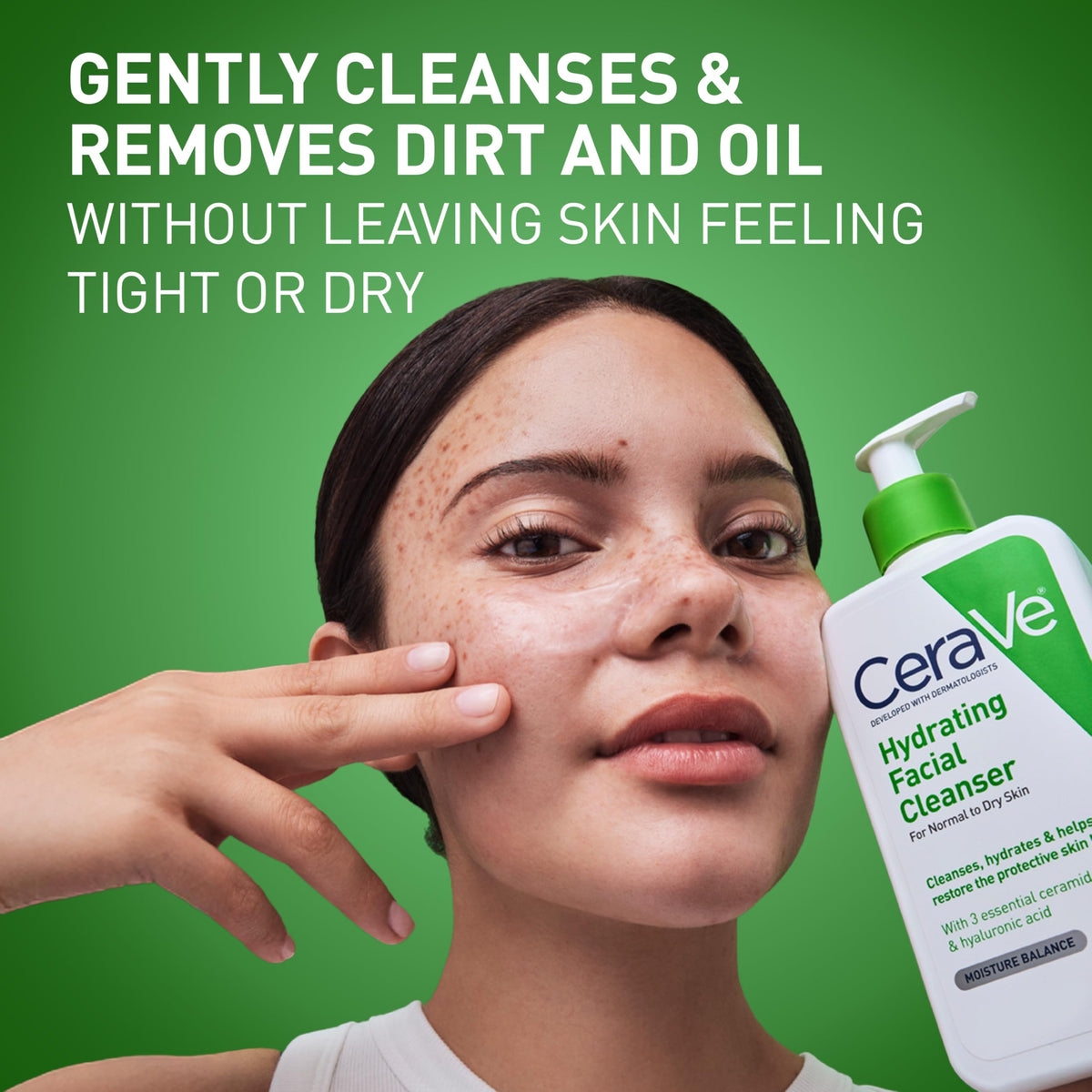 CeraVe closeup texture of lotion cleanser showing smooth hydrating feel