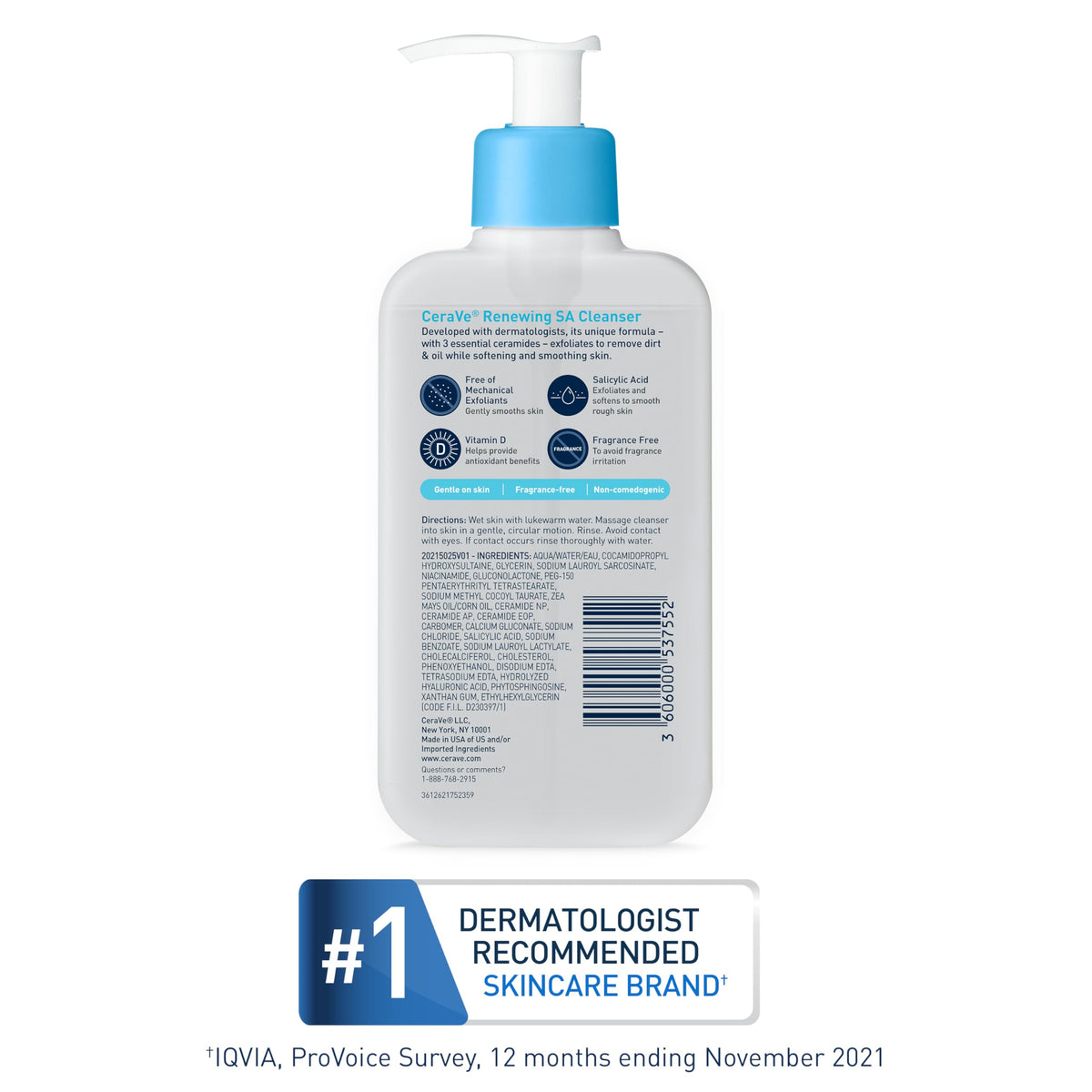 CeraVe in use washing face, showing gentle cleansing benefit