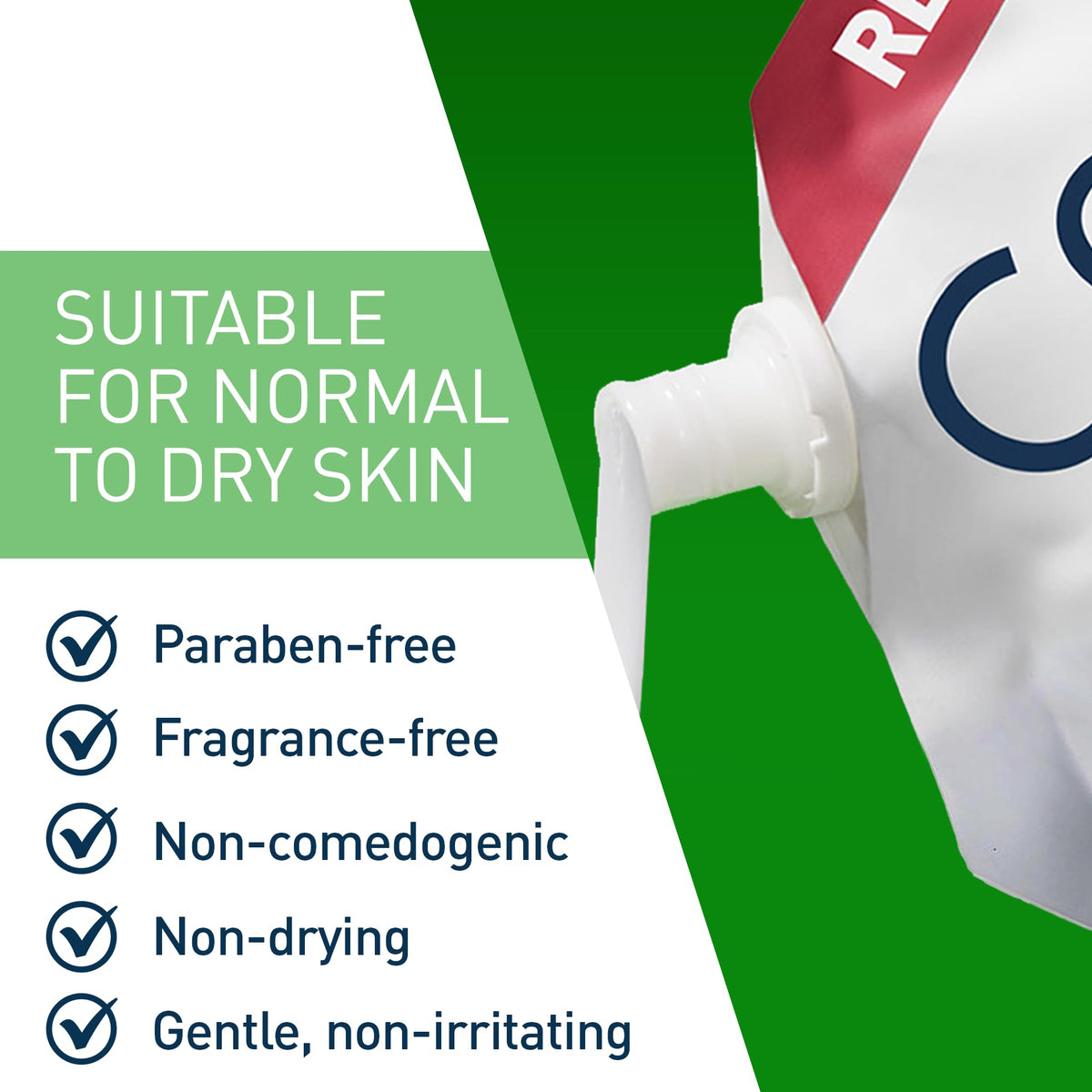 CeraVe ingredient label showing ceramides to support the skin barrier