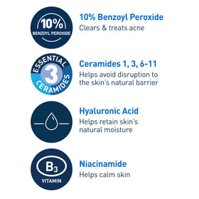 CeraVe label closeup displaying key ingredients and concentrations