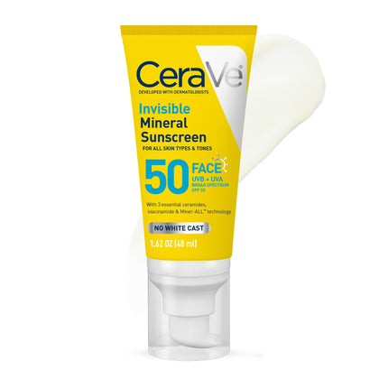 CeraVe front packaging showing SPF 50 and travel size benefits
