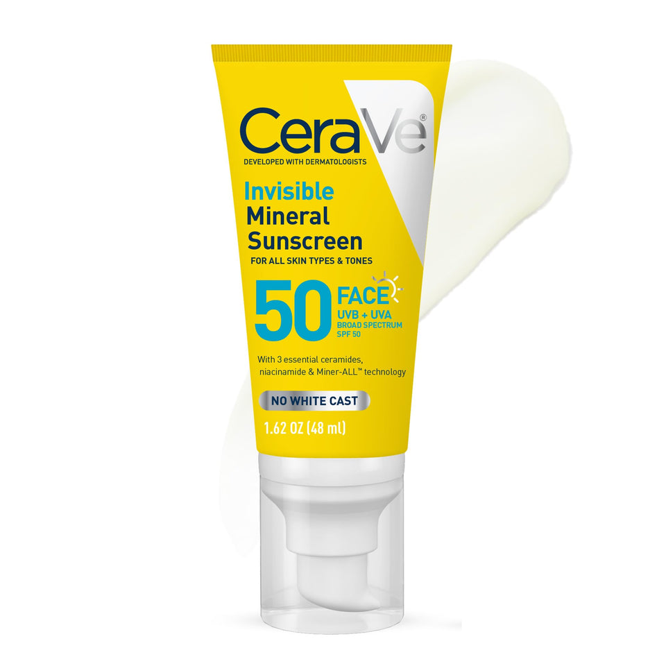 CeraVe front packaging showing SPF 50 and travel size benefits