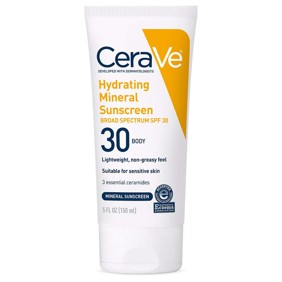 CeraVe front view of 5 oz mineral sunscreen for daily protection