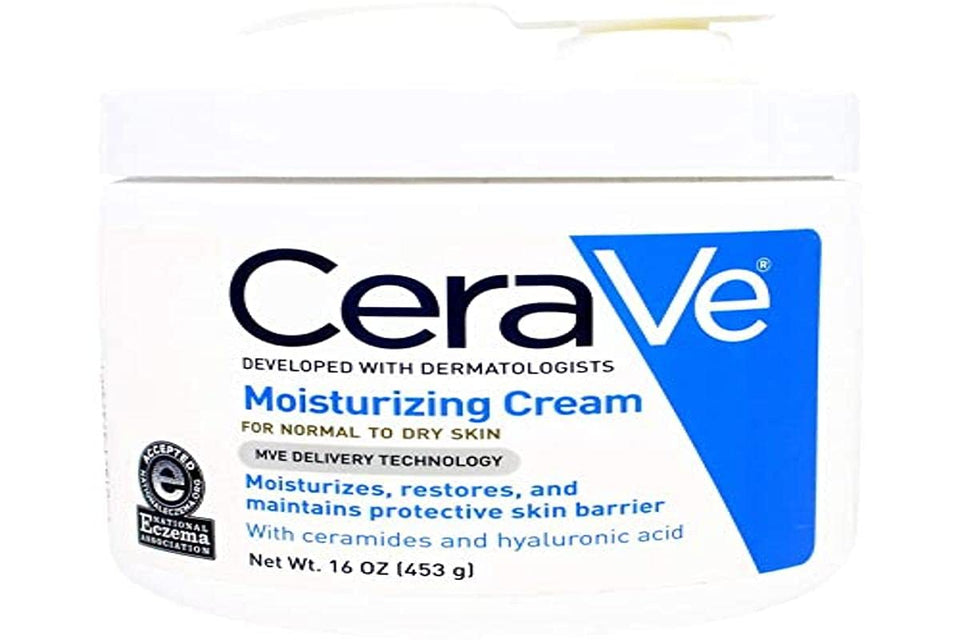 CeraVe pump jar front view showing label and 16 oz size for easy use