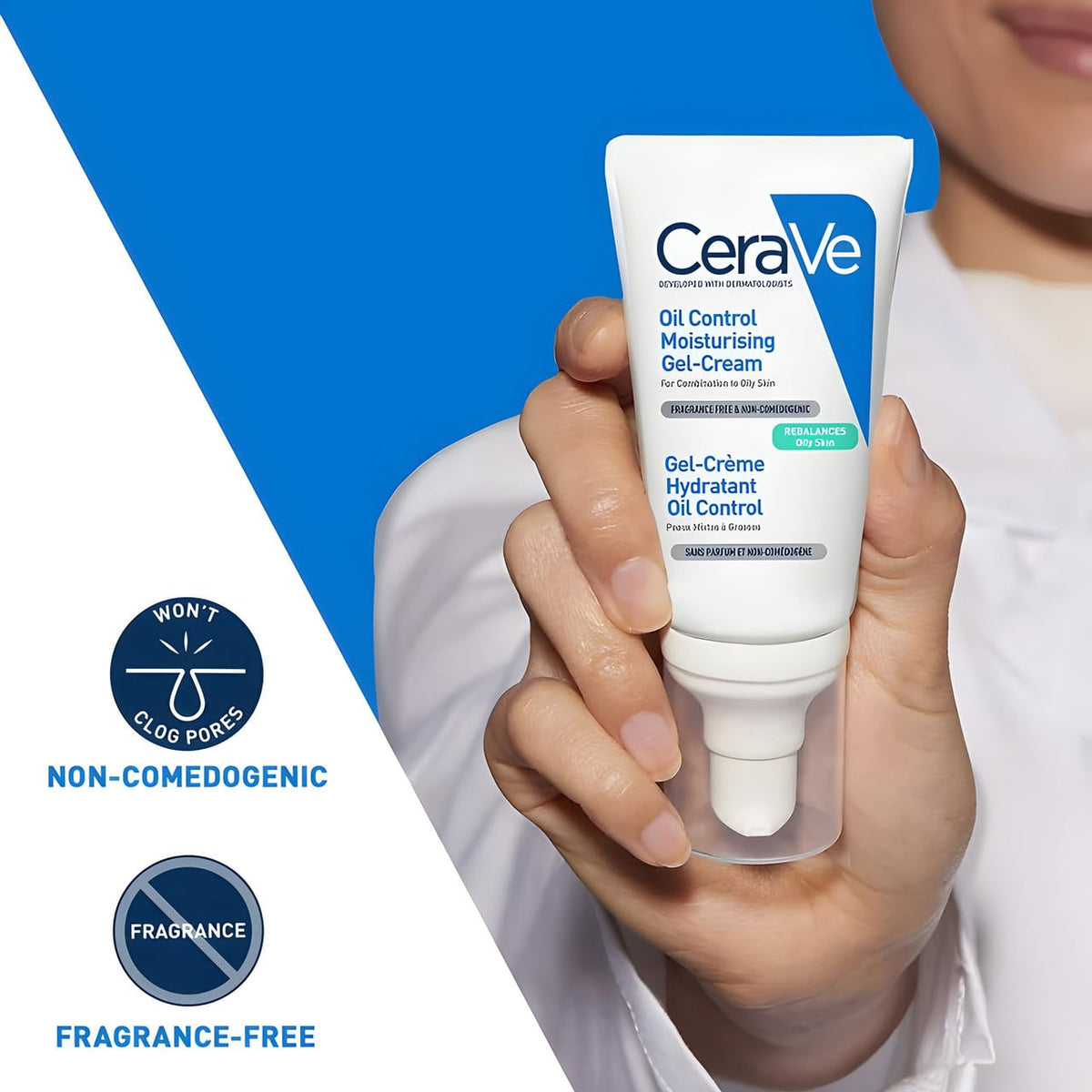 CeraVe gel-cream texture close-up highlighting oil-absorbing matte feel