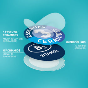 CeraVe blemish patch applied on cheek illustrating coverage and protection