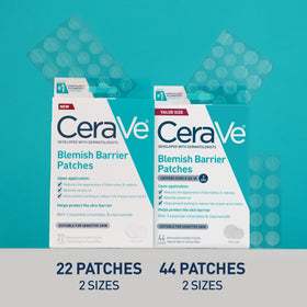 CeraVe patch next to coin for scale showing patch size and portability