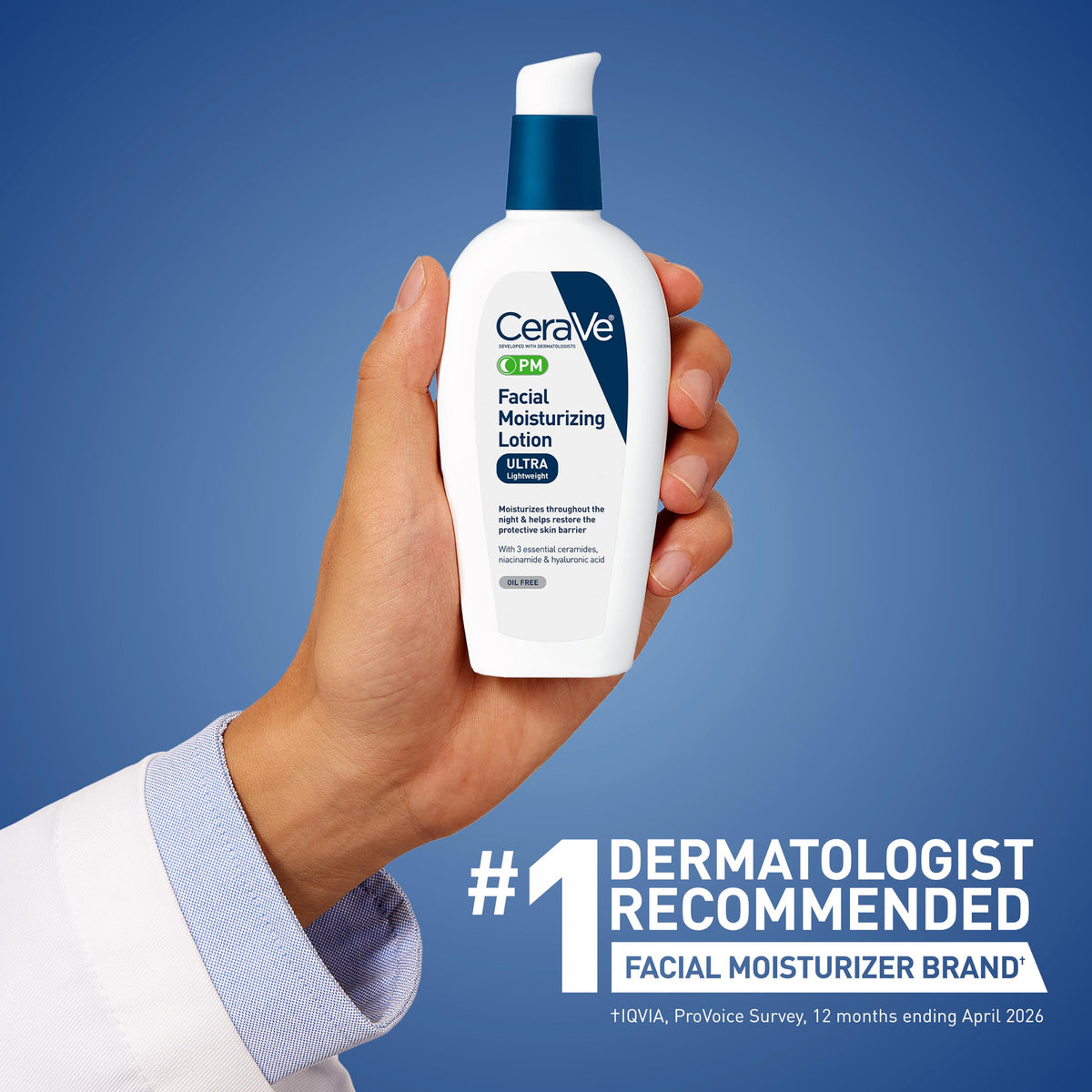 CeraVe PM being applied to hand by user demonstrating smooth spreadability