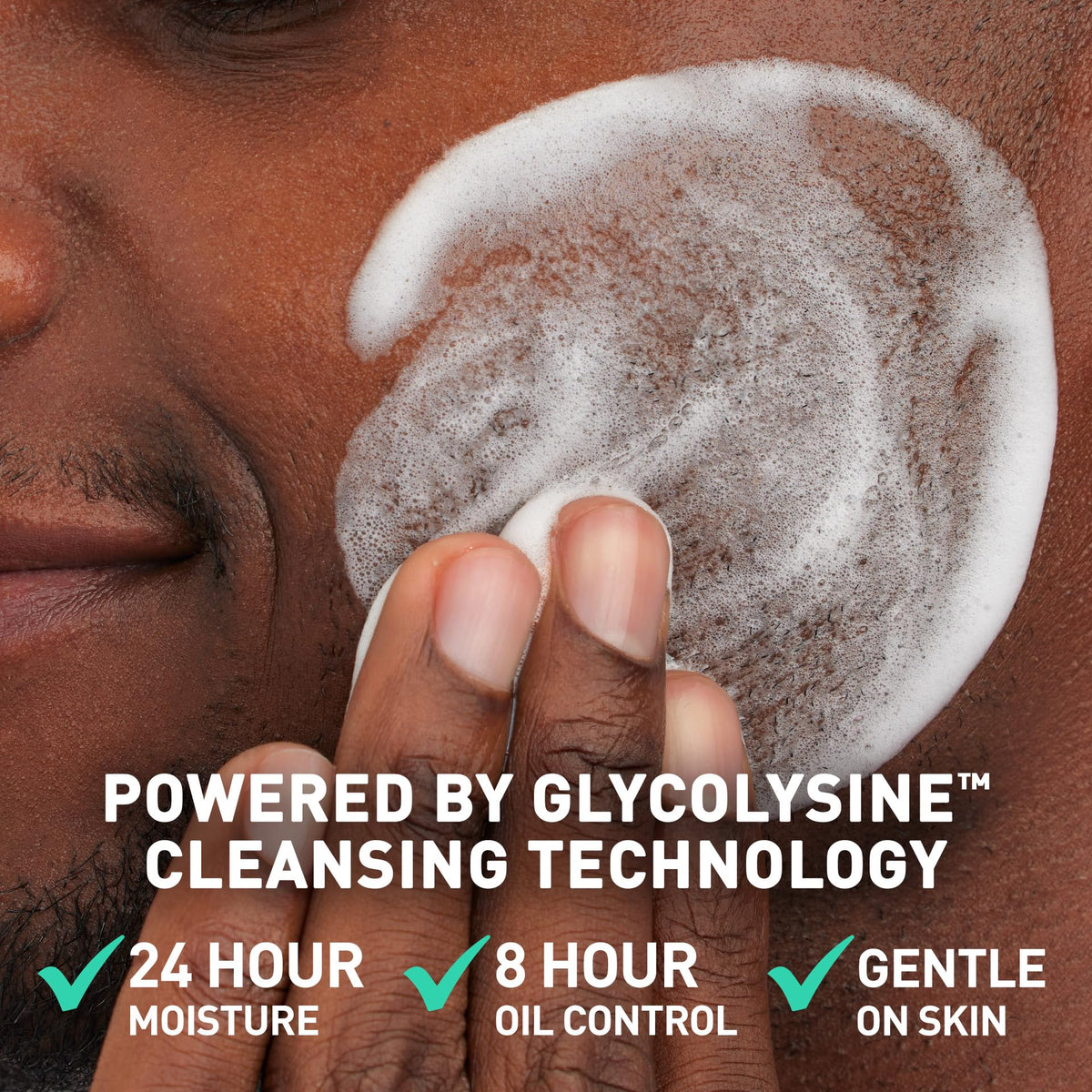 CeraVe foam texture closeup demonstrating airy foam and gentle cleanse