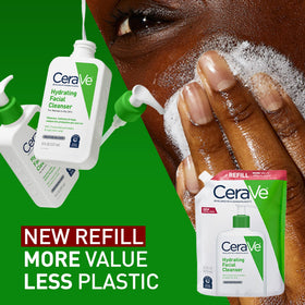 CeraVe refill next to ruler indicating 16 ounce scale and long-lasting supply