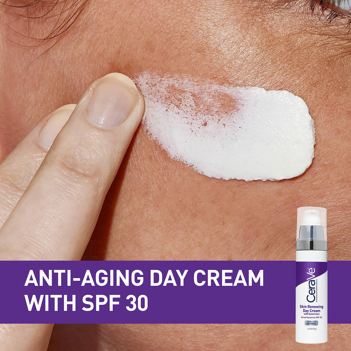 Illustration of encapsulated retinol in CeraVe delivering gradual anti-aging benefit