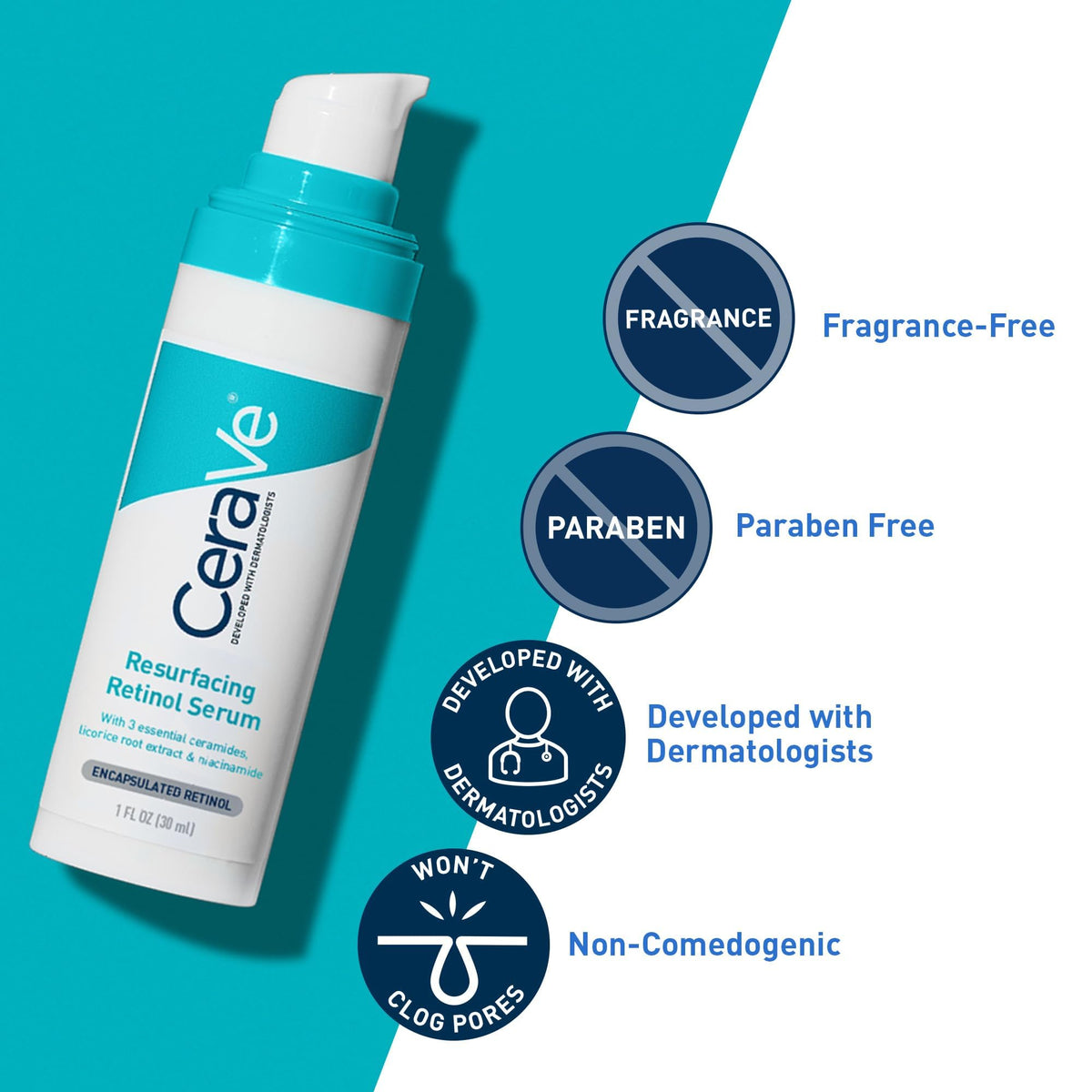 CeraVe pump dispenser close-up for precise, hygienic application benefit